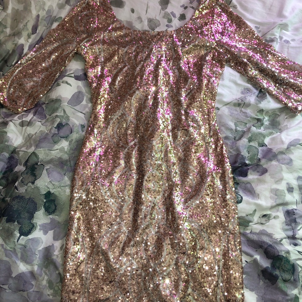Champagne Sequin Dress